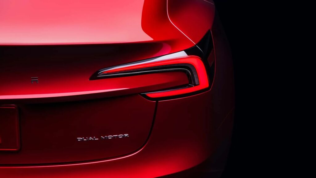 all new Model 3, taillight