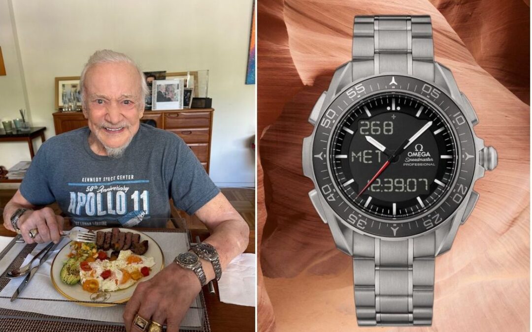 Buzz Aldrin celebrates the Moon Landing with three special Omega watches