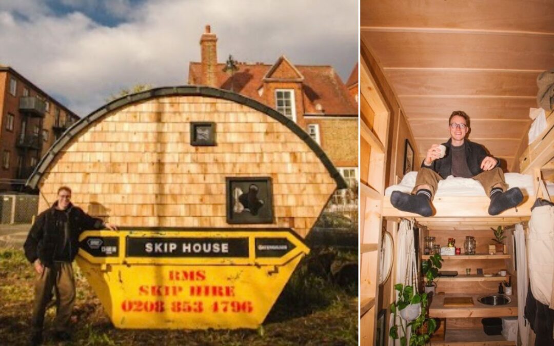 Guy lives in dumpster he renovated himself for $5,000