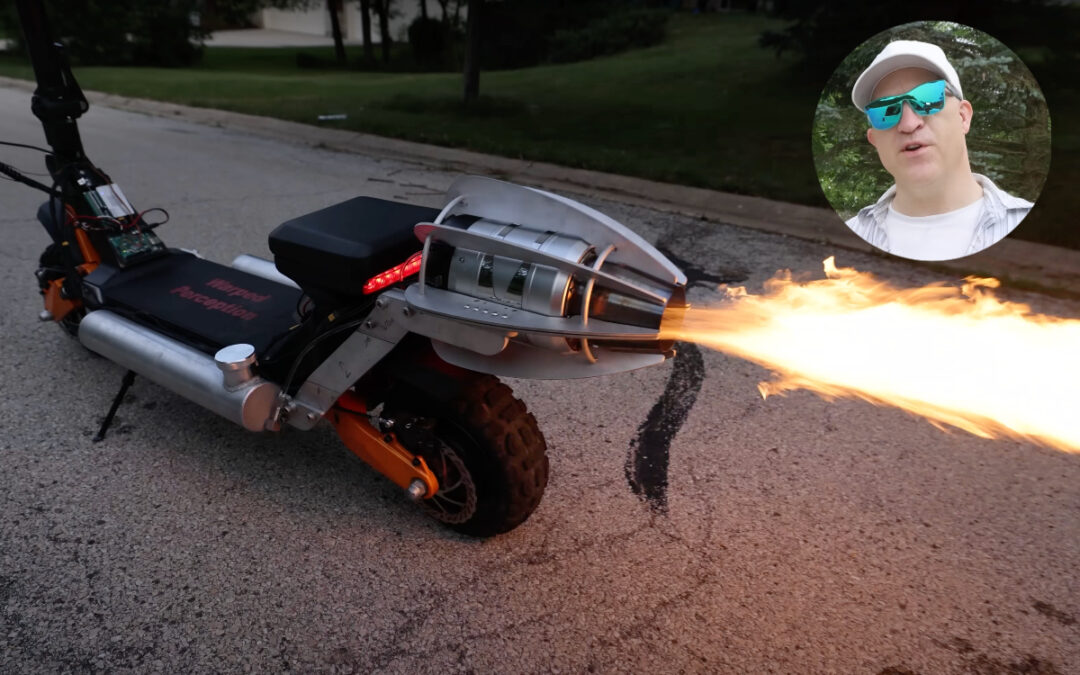 This guy built a jet-powered scooter and it’s insanely fast