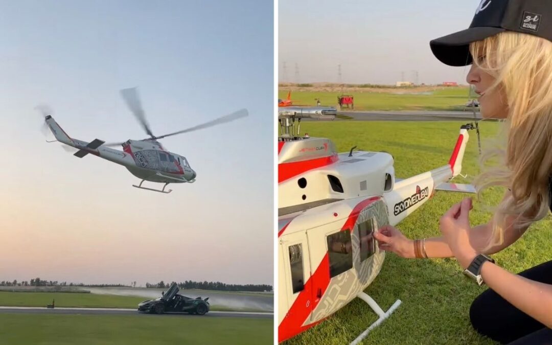 This incredible remote control helicopter is an exact 1:5 replica
